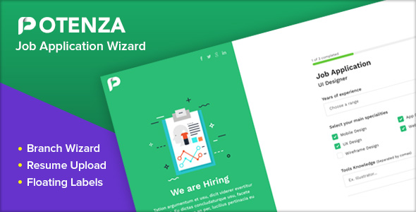 Potenza - Job Application Form Wizard